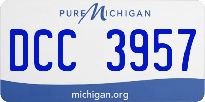 MI license plate DCC3957