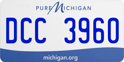 MI license plate DCC3960