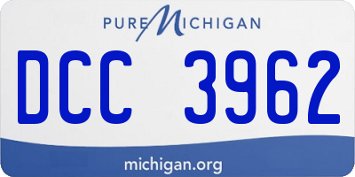 MI license plate DCC3962