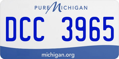 MI license plate DCC3965