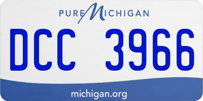 MI license plate DCC3966