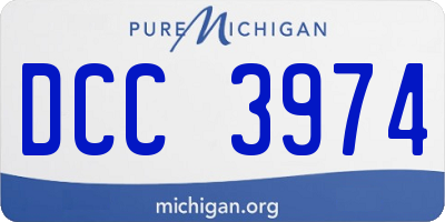 MI license plate DCC3974