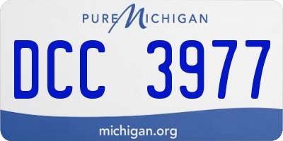 MI license plate DCC3977