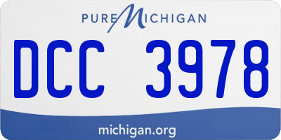 MI license plate DCC3978