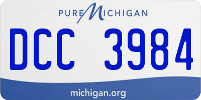 MI license plate DCC3984