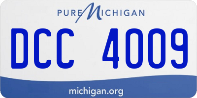 MI license plate DCC4009