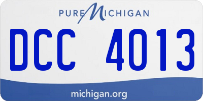 MI license plate DCC4013