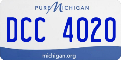 MI license plate DCC4020