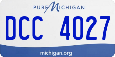 MI license plate DCC4027