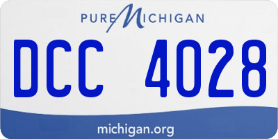 MI license plate DCC4028