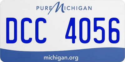 MI license plate DCC4056