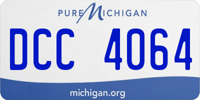 MI license plate DCC4064
