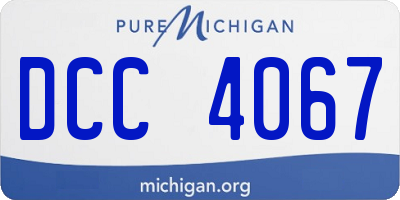 MI license plate DCC4067