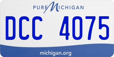 MI license plate DCC4075