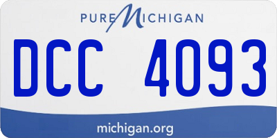 MI license plate DCC4093