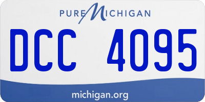 MI license plate DCC4095