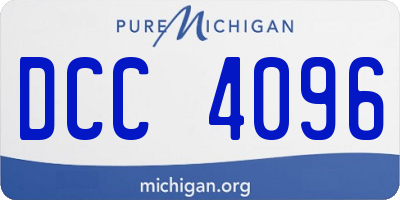 MI license plate DCC4096