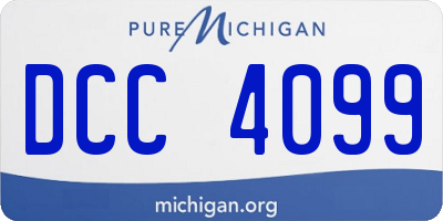 MI license plate DCC4099