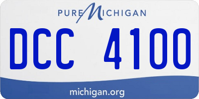 MI license plate DCC4100