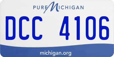 MI license plate DCC4106