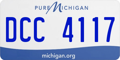 MI license plate DCC4117