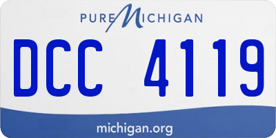 MI license plate DCC4119
