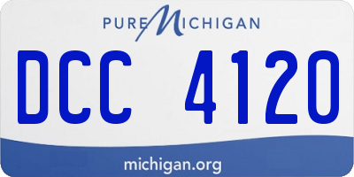 MI license plate DCC4120