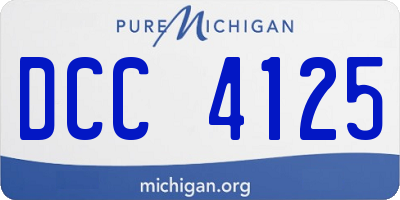 MI license plate DCC4125