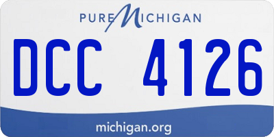 MI license plate DCC4126