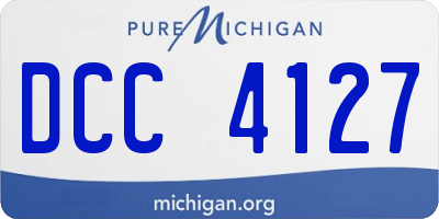 MI license plate DCC4127