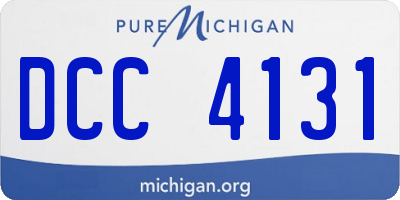 MI license plate DCC4131