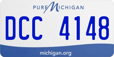 MI license plate DCC4148