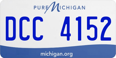 MI license plate DCC4152