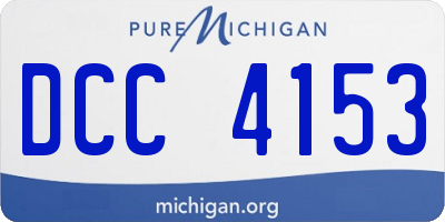 MI license plate DCC4153