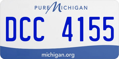 MI license plate DCC4155