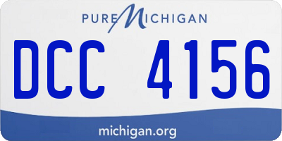MI license plate DCC4156