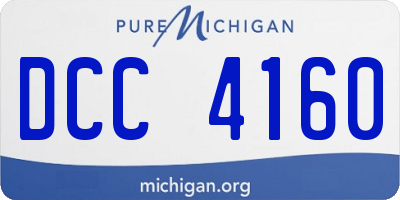 MI license plate DCC4160