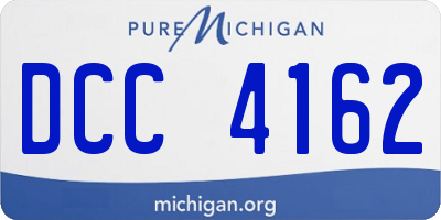 MI license plate DCC4162