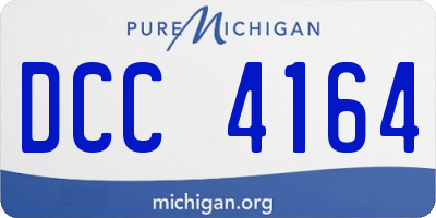 MI license plate DCC4164