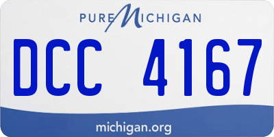 MI license plate DCC4167