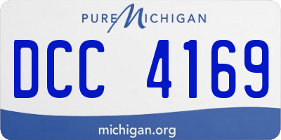 MI license plate DCC4169