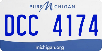 MI license plate DCC4174