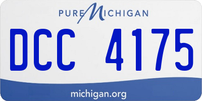 MI license plate DCC4175