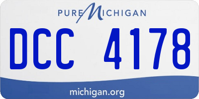 MI license plate DCC4178