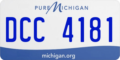 MI license plate DCC4181