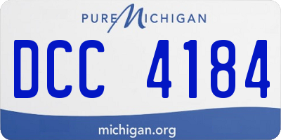 MI license plate DCC4184
