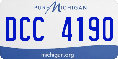 MI license plate DCC4190