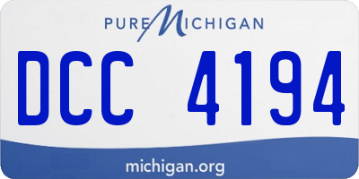MI license plate DCC4194