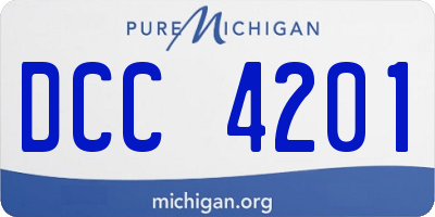 MI license plate DCC4201