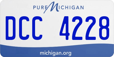MI license plate DCC4228